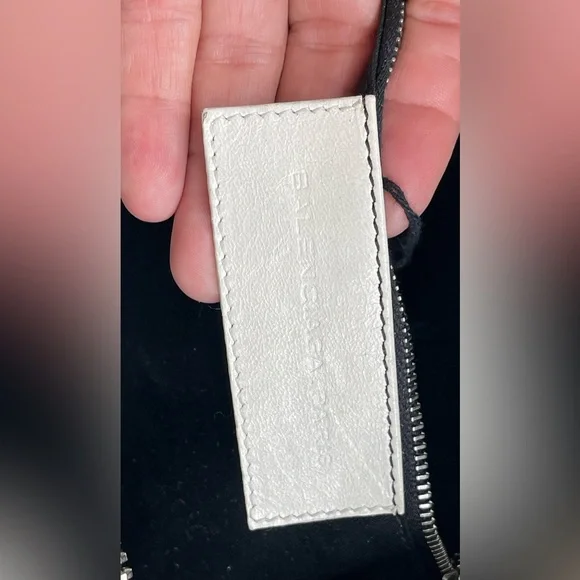 Balenciaga White Quilted Satchel with Pouch